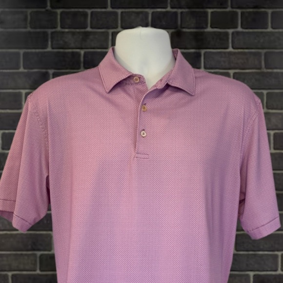 Peter Millar - Men's Purple Martini Print Performance Polo  Shirt: Size - Large - Picture 6 of 13